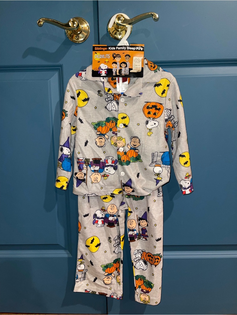 Peanuts Snoopy Halloween Pajama Set Kids 3T NWT Charlie Brown